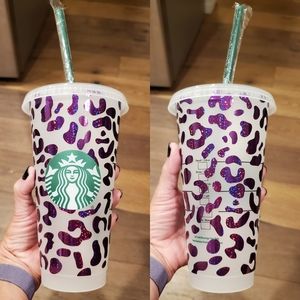 Custom leopard print starbucks cup